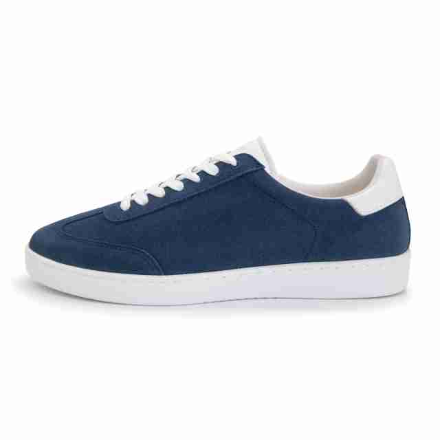 Suny Anna Kern 7005 Geitensuède Blauw Danssneaker met Doorlopende Zool