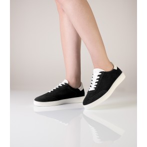 Suny Anna Kern 7015 Suede Zwarte Danssneakers met Volledig Zool met ademende voering