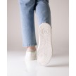 Suny Anna Kern 7020 Suede Wit-Beige Danssneakers met Volledig Zool en 2 Draaipunten