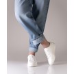 Suny Anna Kern 7025 Witte Nappa Leer Sneakers met veters
