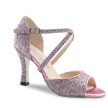 Werner Kern Alina dansschoenen voor Dames met multicolor Glitter met 8 cm flare hak