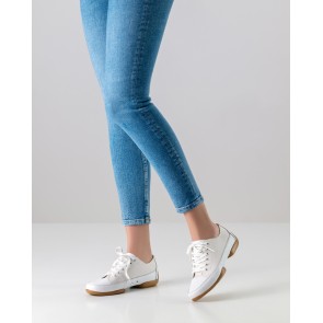 Anna Kern Suny 140 Dames Witte Nappa-Canvas Danssneakers met Splitzool