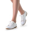 Anna Kern Suny 140 Dames Witte Danssneakers textiel met Splitzool en veters