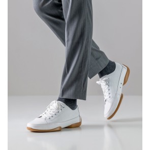 Anna Kern Suny 4040 Heren Witte Nappa-Canvas Danssneakers met Splitzool