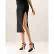 Werner Kern Asta zwart leer dansschoenen dames hoge hak stabiel flare suede zool