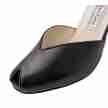 Werner Kern Asta zwart leer peeptoe dansschoenen dames met v-vormige neus