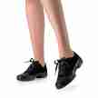 Suny Anna Kern  145 Dames Zwarte Nappa-Nubbuk Danssneakers met Splitzool