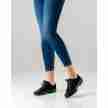 Suny Anna Kern  145 Dames Zwarte Nappa-Nubbuk Danssneakers met Splitzool