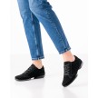 Casual zwarte danssneaker voor dames van suede met Splitzool Suny 155