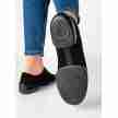 Danssneakers voor dames van suede met Splitzool Suny 155 met draaipatroon voor betere draaibewegingen